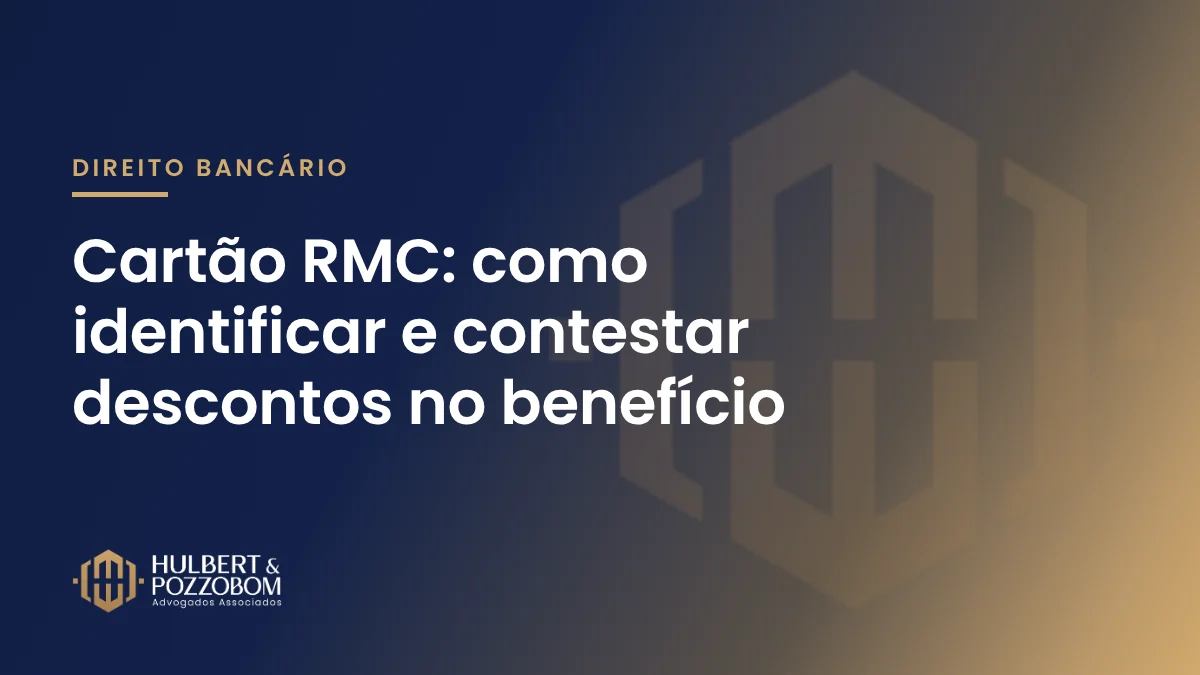 Arte com o título Cartão RMC, nas cores do Hulbert & Pozzobom Advogados Associados
